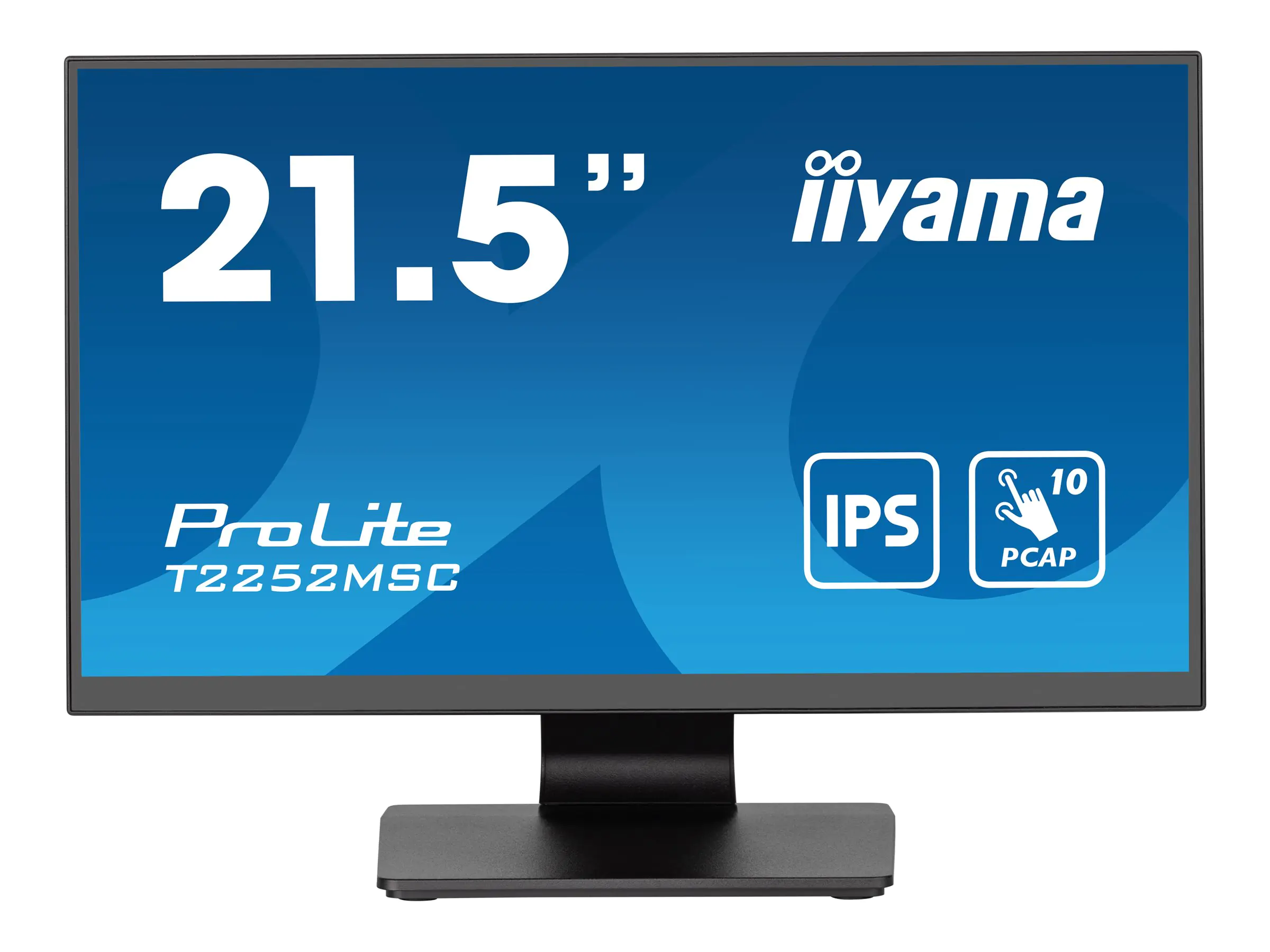 Iiyama ProLite T2252MSC-B2 - LED-Monitor - 55.9 cm (22") (21.5" sichtbar) - Touchscreen - 1920 x 1080 Full HD (1080p) @ 60 Hz - IPS - 250 cd/m² - 1000:1 - 5 ms - HDMI, DisplayPort - Lautsprecher - Schwarz, matte Oberfläche