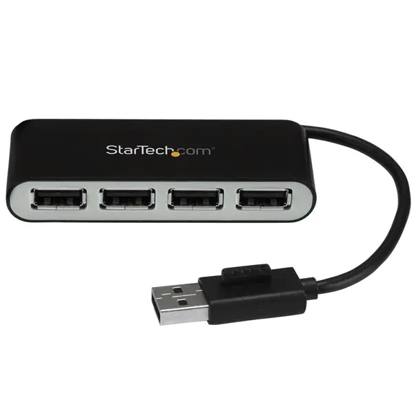 StarTech Mobiler 4-Port-USB 2.0-Hub mit integriertem Kabel - Kompakter Mini USB Hub - Hub - 4 x USB 2.0 - Desktop StarTech Mobiler 4-Port-USB 2.0-Hub mit integriertem Kabel - Kompakter Mini USB Hub - Hub - 4 x USB 2.0 - Desktop