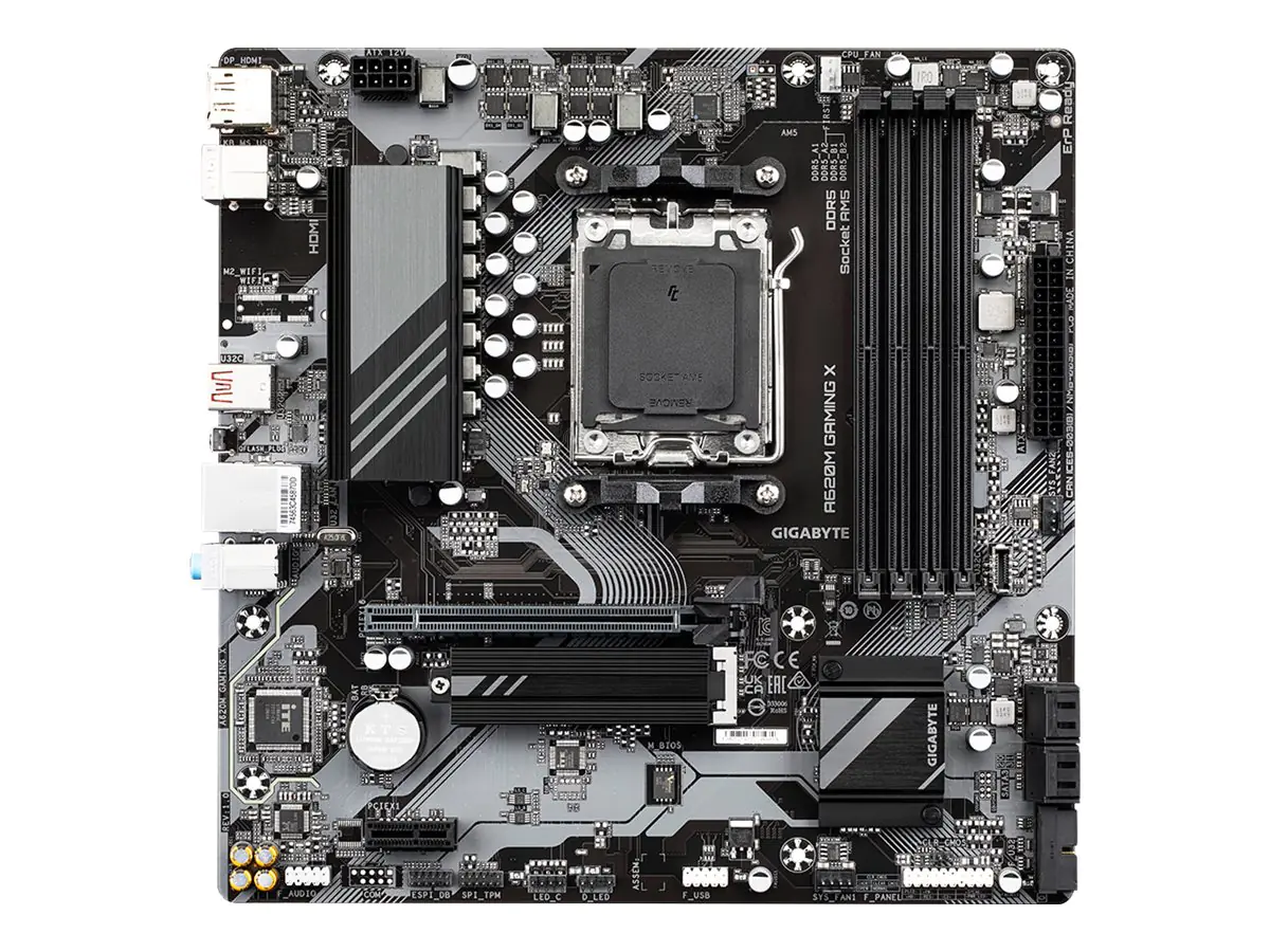 Gigabyte A620M GAMING X - Motherboard - micro ATX - Socket AM5 - AMD A620 Chipsatz - USB 3.2 Gen 1, USB-C 3.2 Gen 1, USB-C 3.2 Gen 2x2 - Gigabit LAN - Onboard-Grafik (CPU erforderlich) ?A620M GAMING X