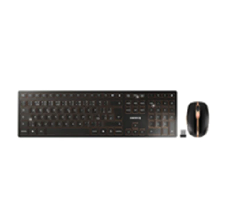 Cherry DW 9100 SLIM, Kabellos, RF Wireless + Bluetooth, Schwarz, Maus enthalten JD-9100CS-2