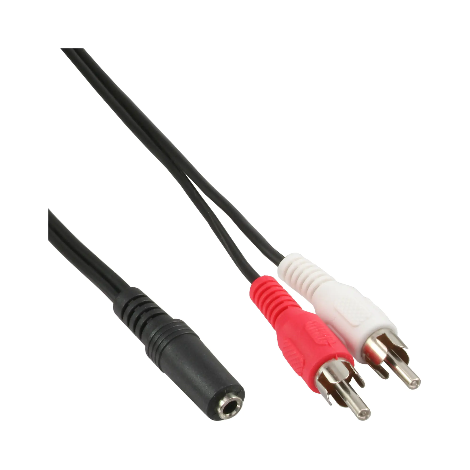 InLine - Audiokabel - RCA x 2 männlich zu mini-phone stereo 3.5 mm weiblich - 1 m - abgeschirmt - Schwarz InLine - Audiokabel - RCA x 2 männlich zu mini-phone stereo 3.5 mm weiblich - 1 m - abgeschirmt - Schwarz