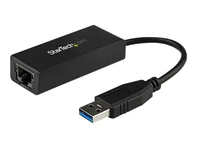 StarTech USB 3.0 auf Gigabit Ethernet Lan Adapter - 10/100/1000 NIC Netzwerkadapter - USB SuperSpeed auf RJ45 Stecker/Buchse - Netzwerkadapter - USB 3.0 - Gigabit Ethernet - Schwarz