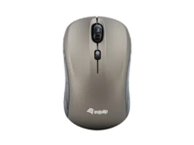 Equip Optische Mini Maus kabellos, Beidhändig, Optisch, RF Wireless, 1600 DPI, Grau 245109