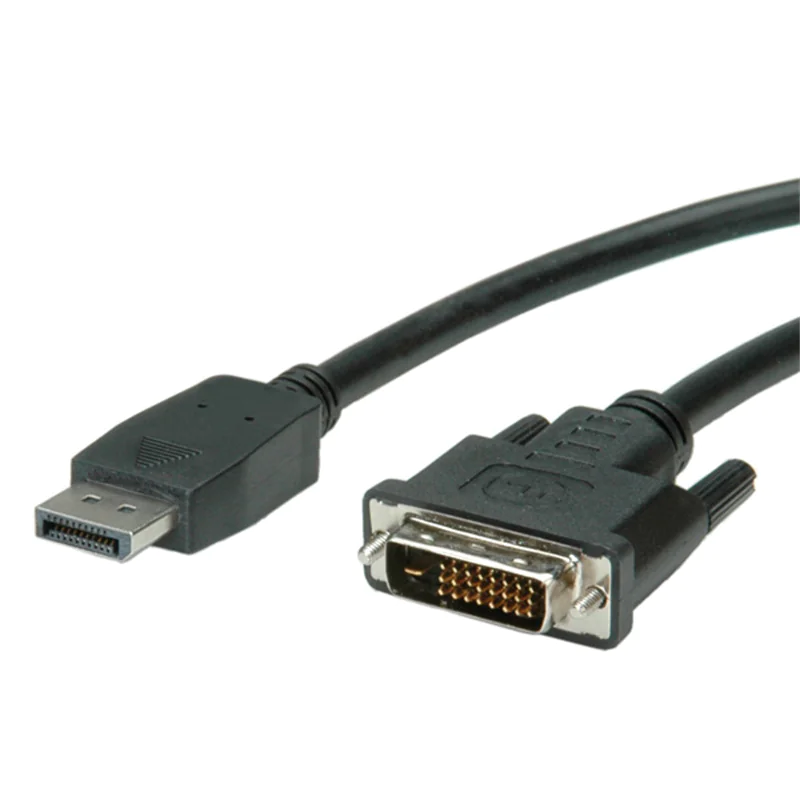 VALUE - Videokabel - Dual Link - DisplayPort (M) zu DVI-D (M) - 2 m - Daumenschrauben - Schwarz VALUE - Videokabel - Dual Link - DisplayPort (M) zu DVI-D (M) - 2 m - Daumenschrauben - Schwarz