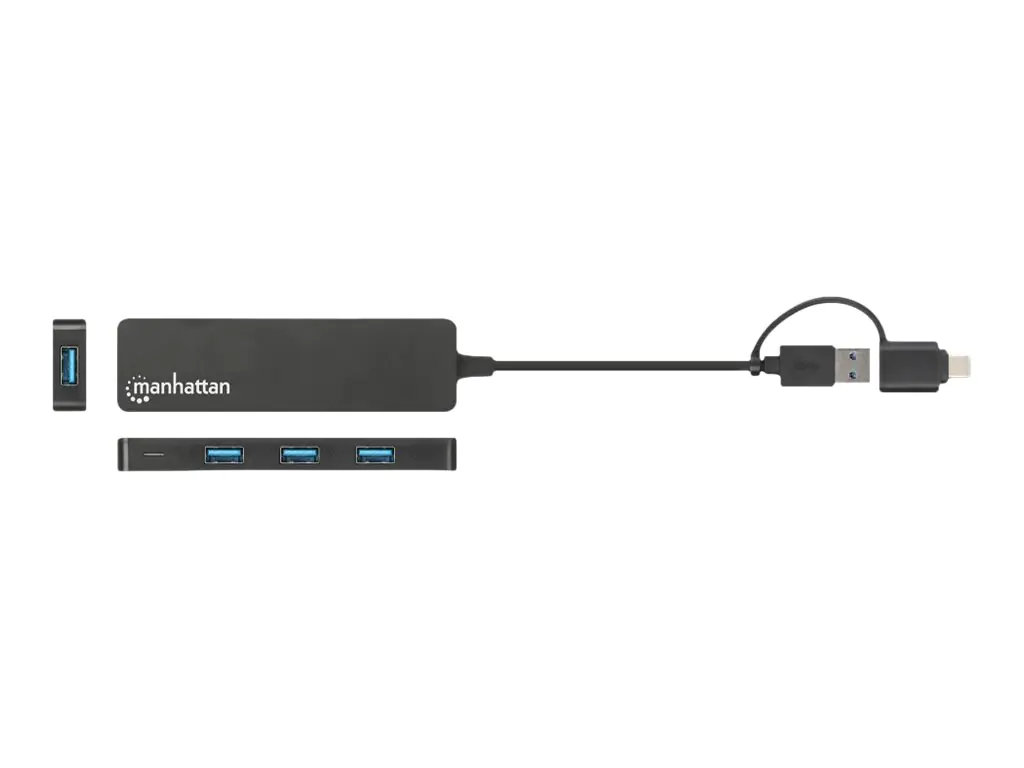 Manhattan - Hub - Combo USB-A und USB-C - 4 x USB 3.2 Gen 1 - Desktop