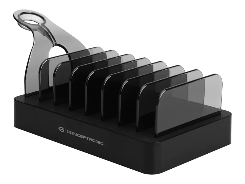 Conceptronic OZUL - Ladestation - 75 Watt - PD 3.0 - 8 Ausgabeanschlussstellen (6 x USB, 2 x USB-C)