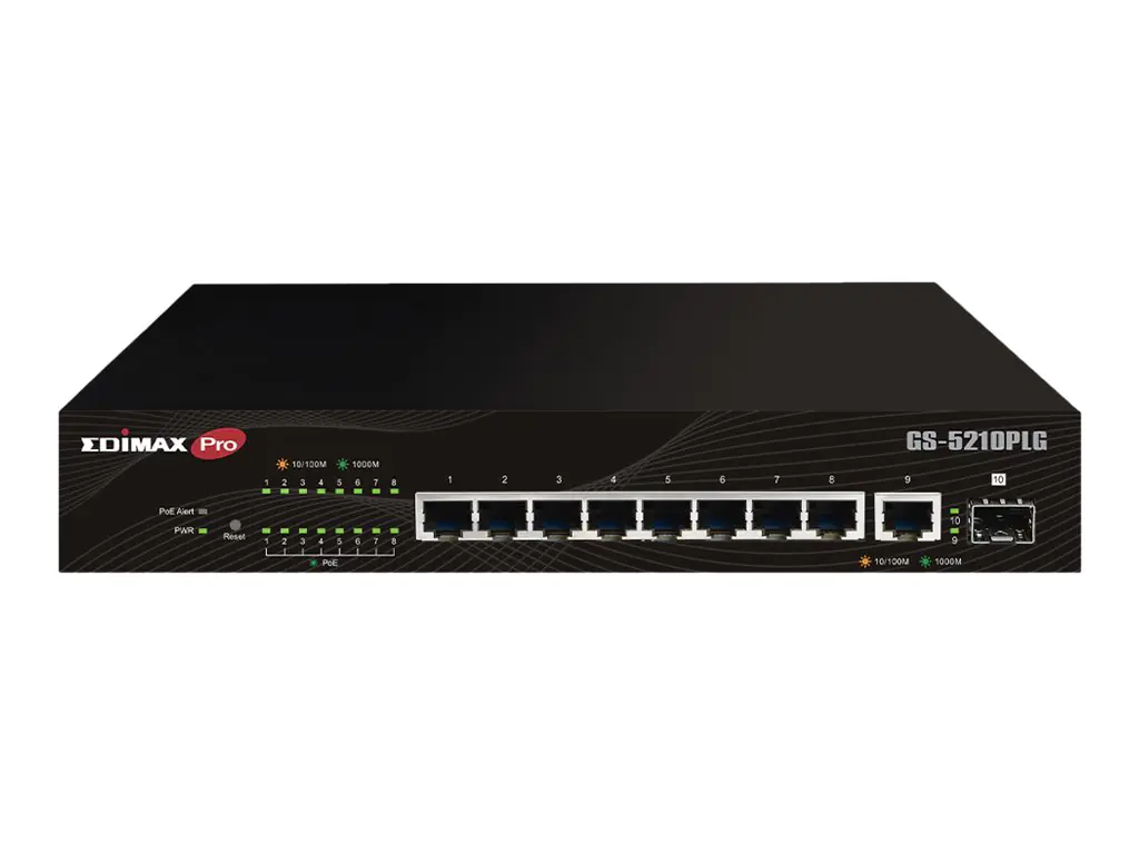 Edimax Pro GS-5210PLG - Switch - Smart - 8 x 10/100/1000 (PoE+)