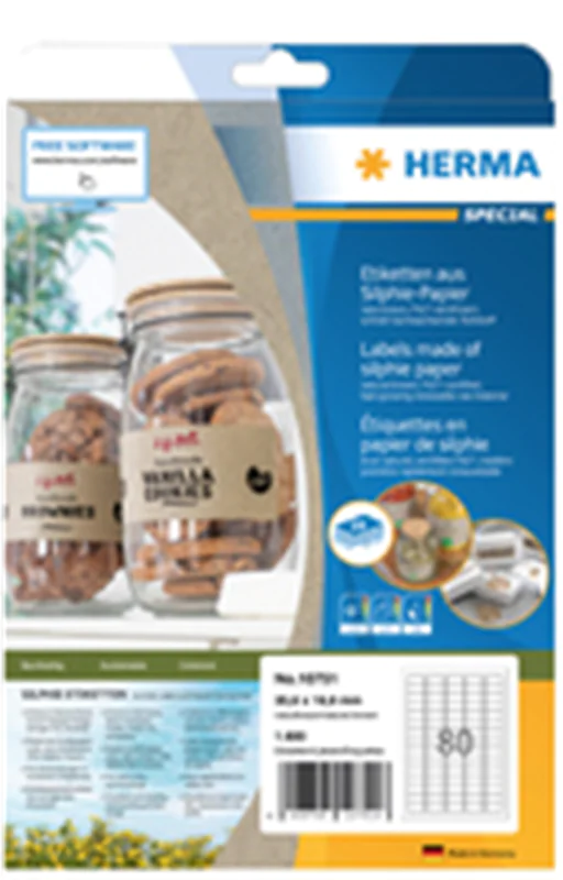 HERMA 1.600 Etiketten braun 35.6 x 16.9 mm - Etiketten/Beschriftungsbänder