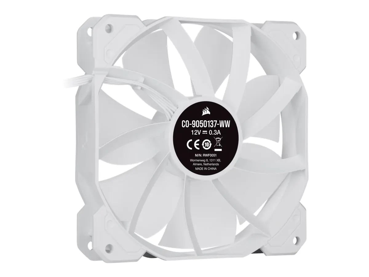 CORSAIR iCUE SP120 RGB ELITE - Gehäuselüfter - 120 mm - weiß (Packung mit 3)