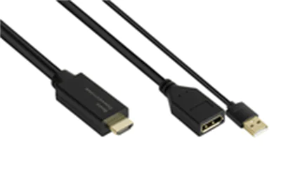 Good Connections HDMI-AD22 - 0,3 m - HDMI Typ A (Standard) - DisplayPort - Männlich - Weiblich - G