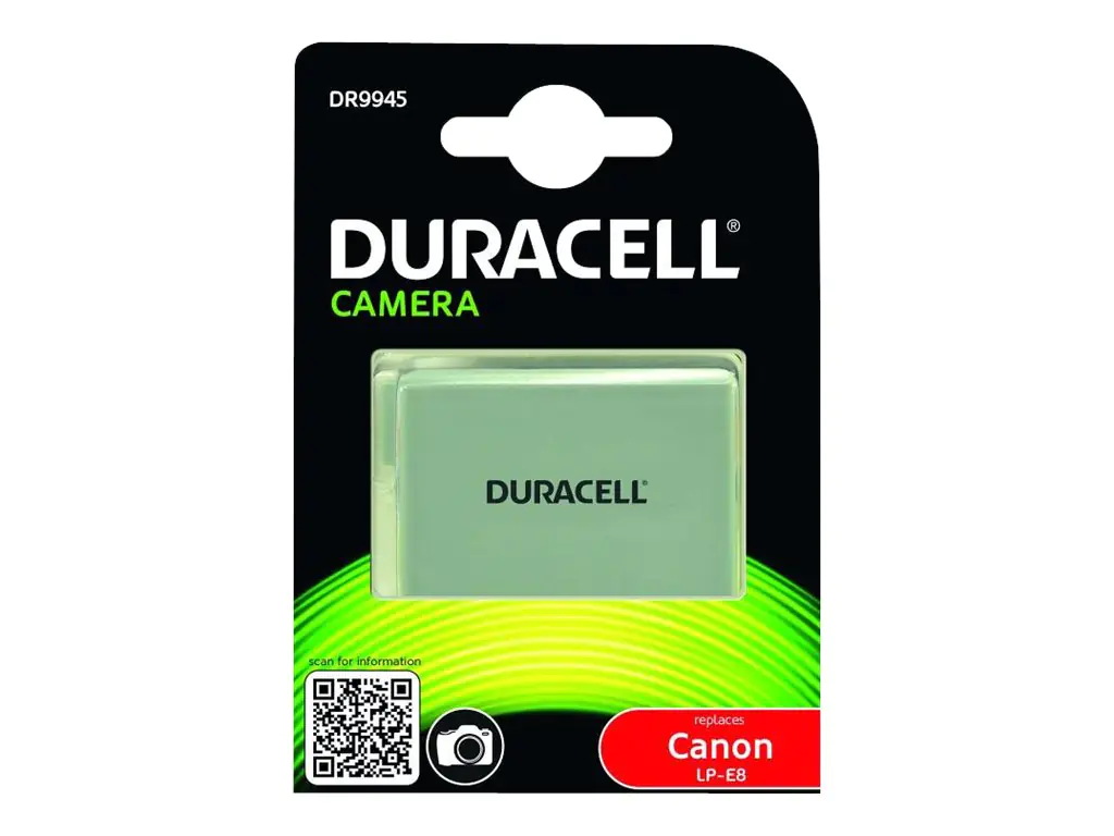 Duracell DR9945 - Batterie - Li-Ion - 1020 mAh - für Canon EOS 600, 650, 700, Kiss X4, Kiss X5, Kiss X7i, Rebel T3i, Rebel T4i, Rebel T5i