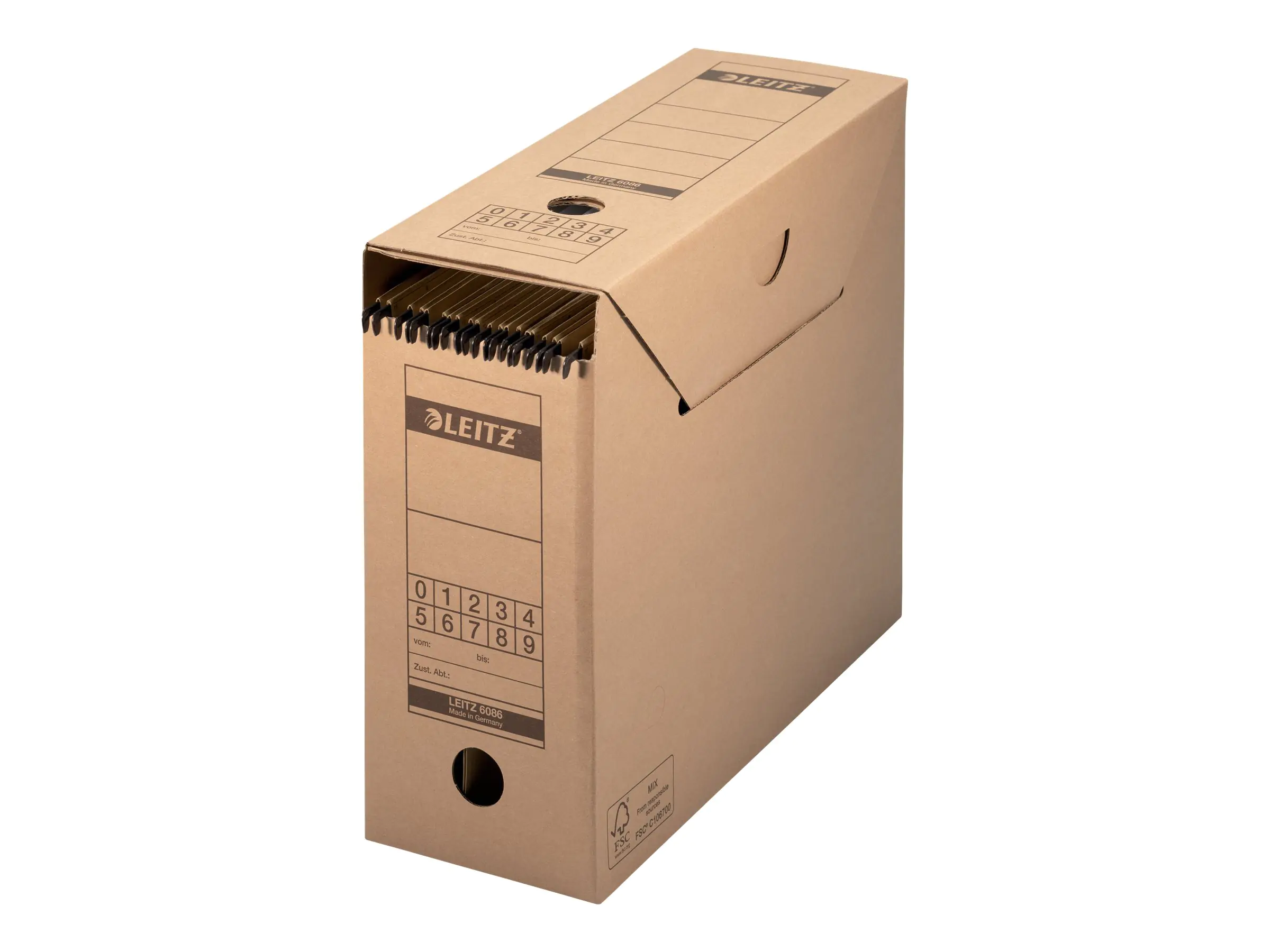 Leitz Archivbox 60860000 DIN A4 max. 116mm Wellpappe natronbraun