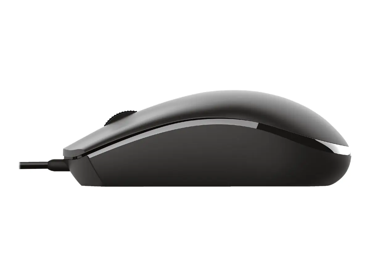 Trust Basi - Maus - rechts- und linkshändig - optisch - 3 Tasten - kabelgebunden - USB 2.0