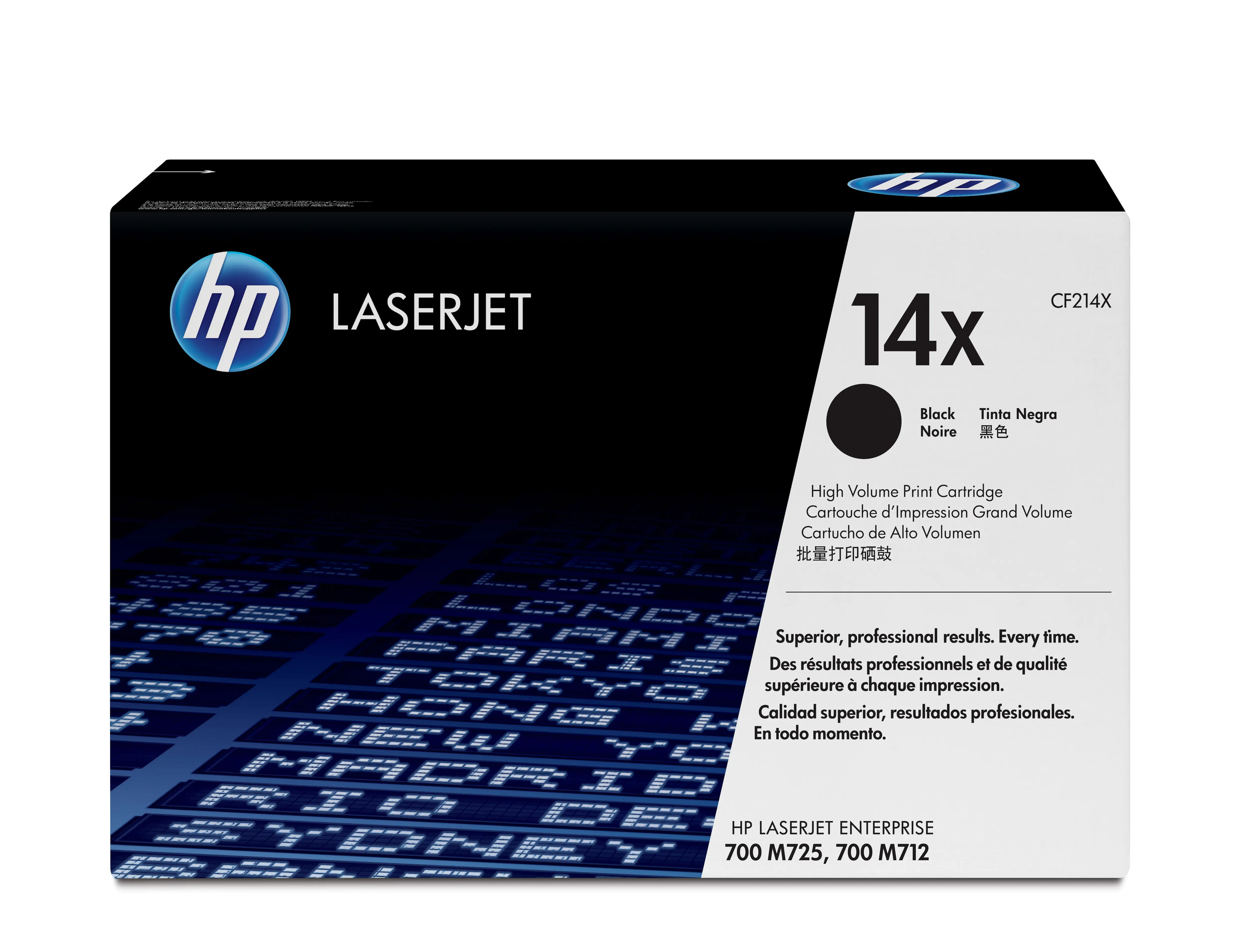 HP 14X - Hohe Ergiebigkeit - Schwarz - original - LaserJet - Tonerpatrone (CF214X) - für Color LaserJet M725; LaserJet Enterprise 700, M712, MFP M725; LaserJet Managed MFP M725 HP 14X - Hohe Ergiebigkeit - Schwarz - original - LaserJet - Tonerpatrone (CF214X) - für Color LaserJet M725; LaserJet Enterprise 700, M712, MFP M725; LaserJet Managed MFP M725