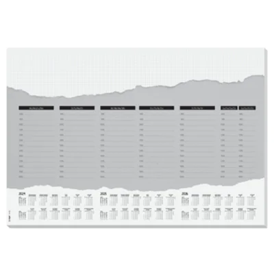 SIGEL Schreibunterlage 59,5 x 41 cm (B x H) ohne Folienauflage 2024-2026 Papier grau/weiß Weekly Planner 52 Bl. SIGEL Schreibunterlage 59,5 x 41 cm (B x H) ohne Folienauflage 2024-2026 Papier grau/weiß Weekly Planner 52 Bl.