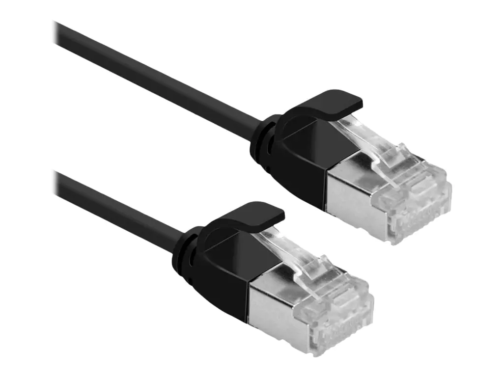 Roline DataCenter - Patch-Kabel - RJ-45 (M) zu RJ-45 (M) - 15 cm - U/FTP - CAT 6a - halogenfrei, geformt, ohne Haken, verseilt, 10 Gigabit Ethernet - farblos, pantone 3C