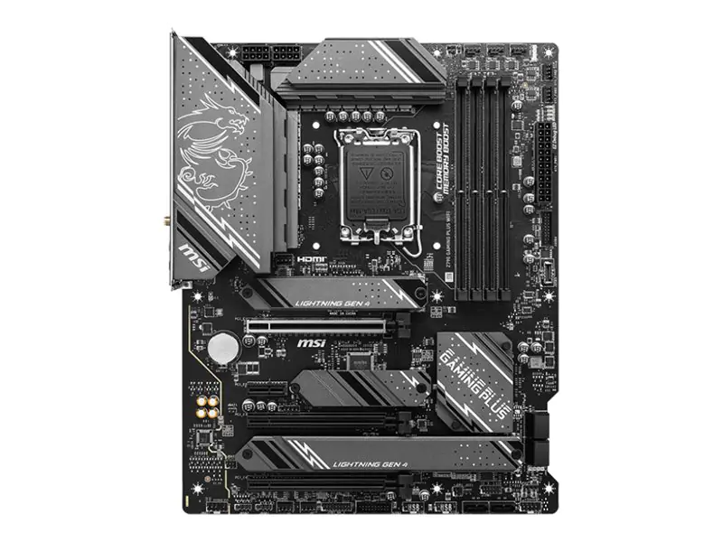 MSI Z790 Gaming Plus Wifi - Motherboard - ATX - LGA1700 Sockel - Z790 Chipsatz - USB-C 3.2 Gen 2x2, USB 3.2 Gen 2, USB 3.2 Gen 1, USB-C 3.2 Gen2 - 2.5 Gigabit LAN, Wi-Fi 6E, Bluetooth - Onboard-Grafik (CPU erforderlich) 7E06-026R