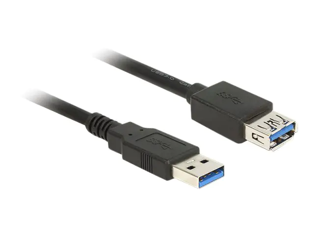 DeLOCK - USB-Verlängerungskabel - USB Typ A (M) bis USB Typ A (W) - USB 3.0 - 1 m - Schwarz DeLOCK - USB-Verlängerungskabel - USB Typ A (M) bis USB Typ A (W) - USB 3.0 - 1 m - Schwarz
