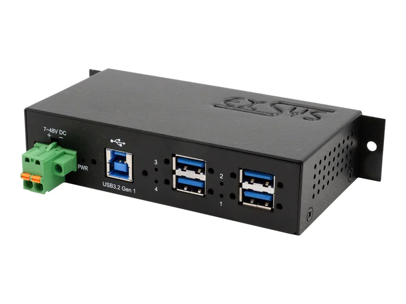 Exsys EX-1185HMVS-2 - Hub - 4 x USB 3.2 Gen 1 - an DIN-Schiene montierbar - Gleichstrom Exsys EX-1185HMVS-2 - Hub - 4 x USB 3.2 Gen 1 - an DIN-Schiene montierbar - Gleichstrom
