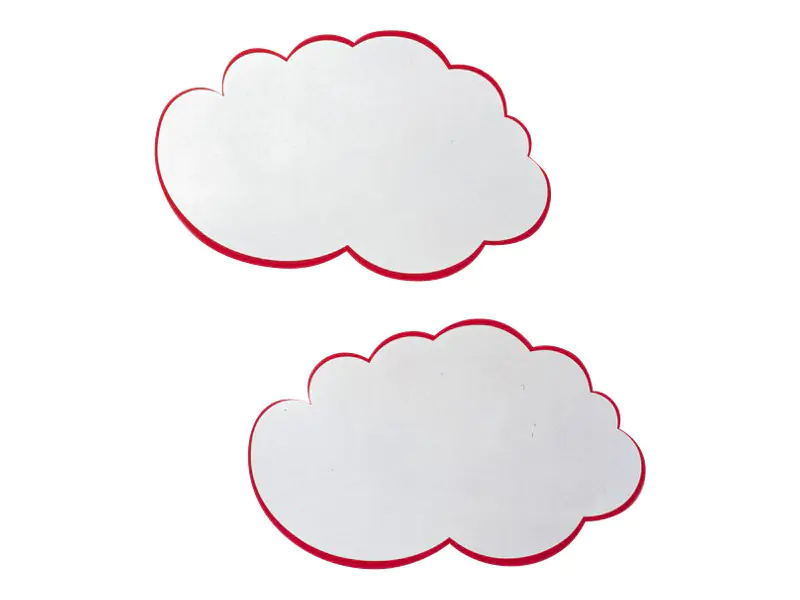 Franken GmbH FRANKEN - Moderationskarte - Wolke - 25 x 42 cm - weiß, Rot (Packung mit 20) UMZ W