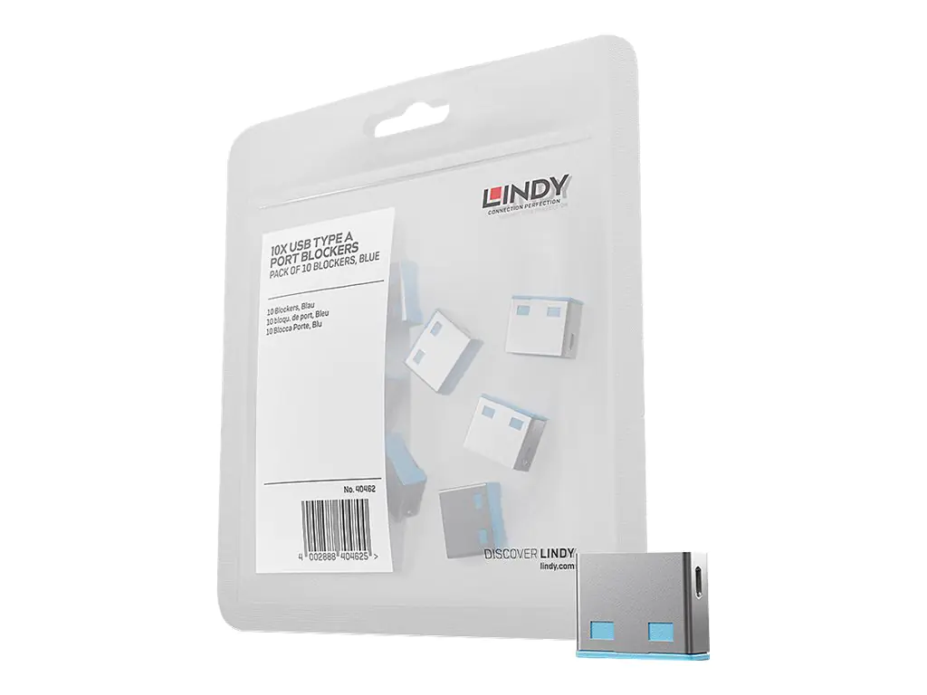 Lindy USB Port Blocker - USB-Portblocker - Blau (Packung mit 10) Lindy USB Port Blocker - USB-Portblocker - Blau (Packung mit 10)