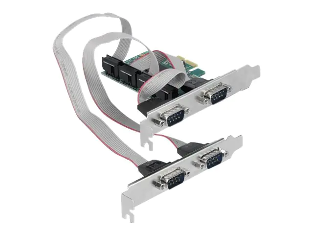 DeLOCK - Serieller Adapter - PCIe 1.1 Low-Profile - RS-232 x 4 - grün