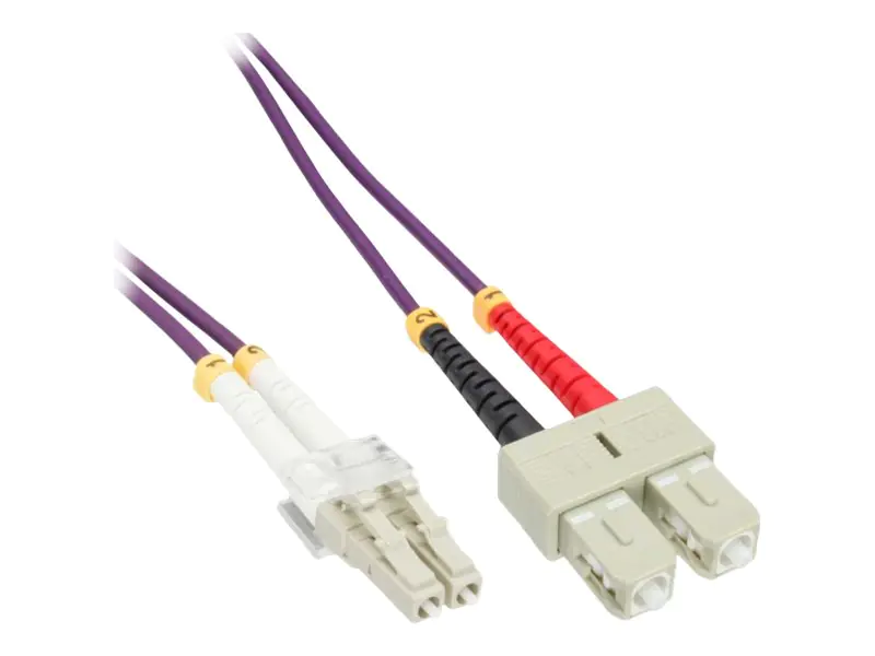 InLine - Patch-Kabel - LC Multi-Mode (M) bis SC multi-mode (M) - 20 m - Glasfaser - Duplex - 50/125 Mikrometer - OM4 - halogenfrei - lila InLine - Patch-Kabel - LC Multi-Mode (M) bis SC multi-mode (M) - 20 m - Glasfaser - Duplex - 50/125 Mikrometer - OM4 - halogenfrei - lila