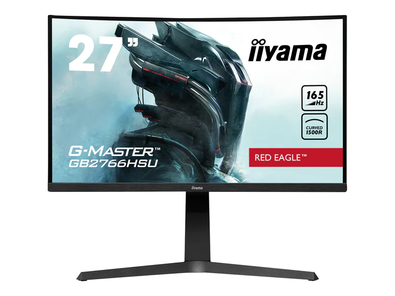 iiyama G-MASTER Red Eagle GB2766HSU-B1 - LED-Monitor - gebogen - 68.5 cm (27") - 1920 x 1080 Full HD (1080p) @ 165 Hz - VA - 250 cd/m² - 3000:1 - 1 ms - 2xHDMI, DisplayPort - Lautsprecher - mattschwarz iiyama G-MASTER Red Eagle GB2766HSU-B1 - LED-Monitor - gebogen - 68.5 cm (27") - 1920 x 1080 Full HD (1080p) @ 165 Hz - VA - 250 cd/m² - 3000:1 - 1 ms - 2xHDMI, DisplayPort - Lautsprecher - mattschwarz