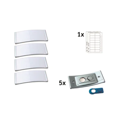 badgepoint® Namensschild polar® classic 74 x 34 mm (B x H) inkl. 1 Bogen (16 Namenskarten) Papier A4 weiß Magnet metall 5 St./Pack. badgepoint® Namensschild polar® classic 74 x 34 mm (B x H) inkl. 1 Bogen (16 Namenskarten) Papier A4 weiß Magnet metall 5 St./Pack.