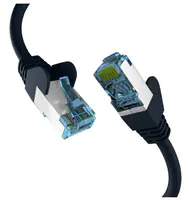 EFB-Elektronik - Patch-Kabel - RJ-45 (M) zu RJ-45 (M) - 15 m - 6 mm - S/FTP, PiMF - CAT 7 (Kabel) / CAT 6a (Anschlüsse) - geschirmt, halogenfrei, geformt, verseilt, Knickschutzmanschette, 10 Gigabit Ethernet, Steckerbelegung 1:1 - Schwarz EFB-Elektronik - Patch-Kabel - RJ-45 (M) zu RJ-45 (M) - 15 m - 6 mm - S/FTP, PiMF - CAT 7 (Kabel) / CAT 6a (Anschlüsse) - geschirmt, halogenfrei, geformt, verseilt, Knickschutzmanschette, 10 Gigabit Ethernet, Steckerbelegung 1:1 - Schwarz