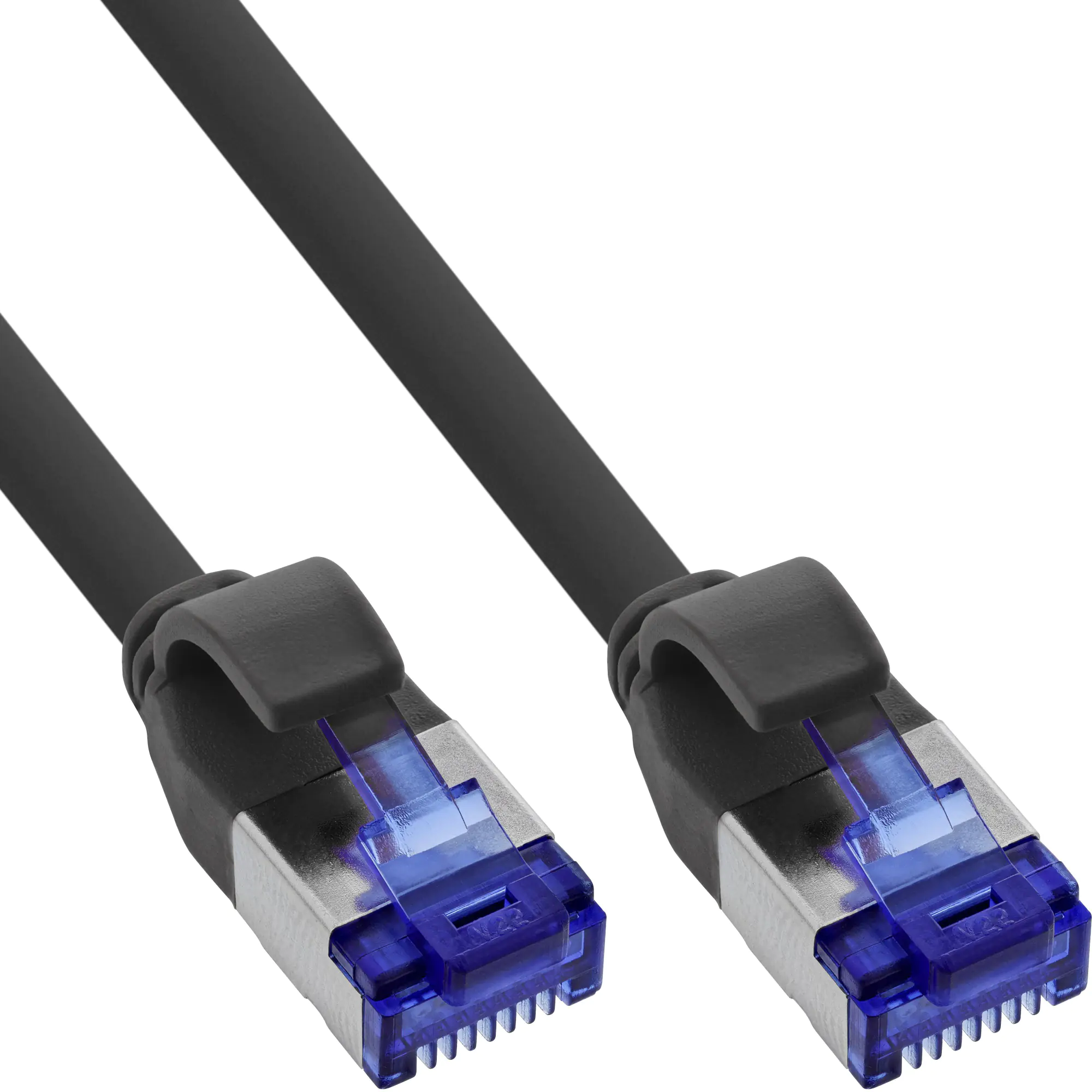 InLine Patchkabel Slim - Cat.6A - S/FTP - TPE (LSZH) - PoE - schwarz - 10m 74900S
