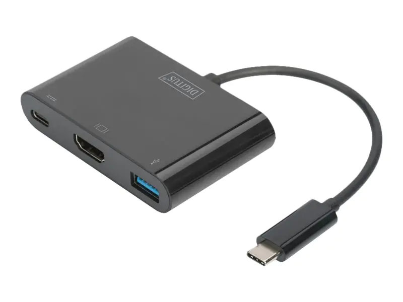 DIGITUS MultiPort - Externer Videoadapter - USB-C 3.1 - HDMI - Schwarz