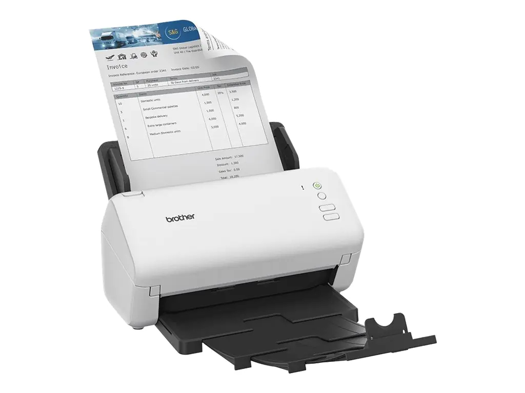 Brother ADS-4100 - Dokumentenscanner - Dual CIS - Duplex - A4 - 600 dpi x 600 dpi - bis zu 35 Seiten/Min. (einfarbig) / bis zu 35 Seiten/Min. (Farbe) - automatischer Dokumenteneinzug (60 Blätter) - bis zu 5250 Scanvorgänge/Tag - USB 3.0, USB 2.0 (Host)