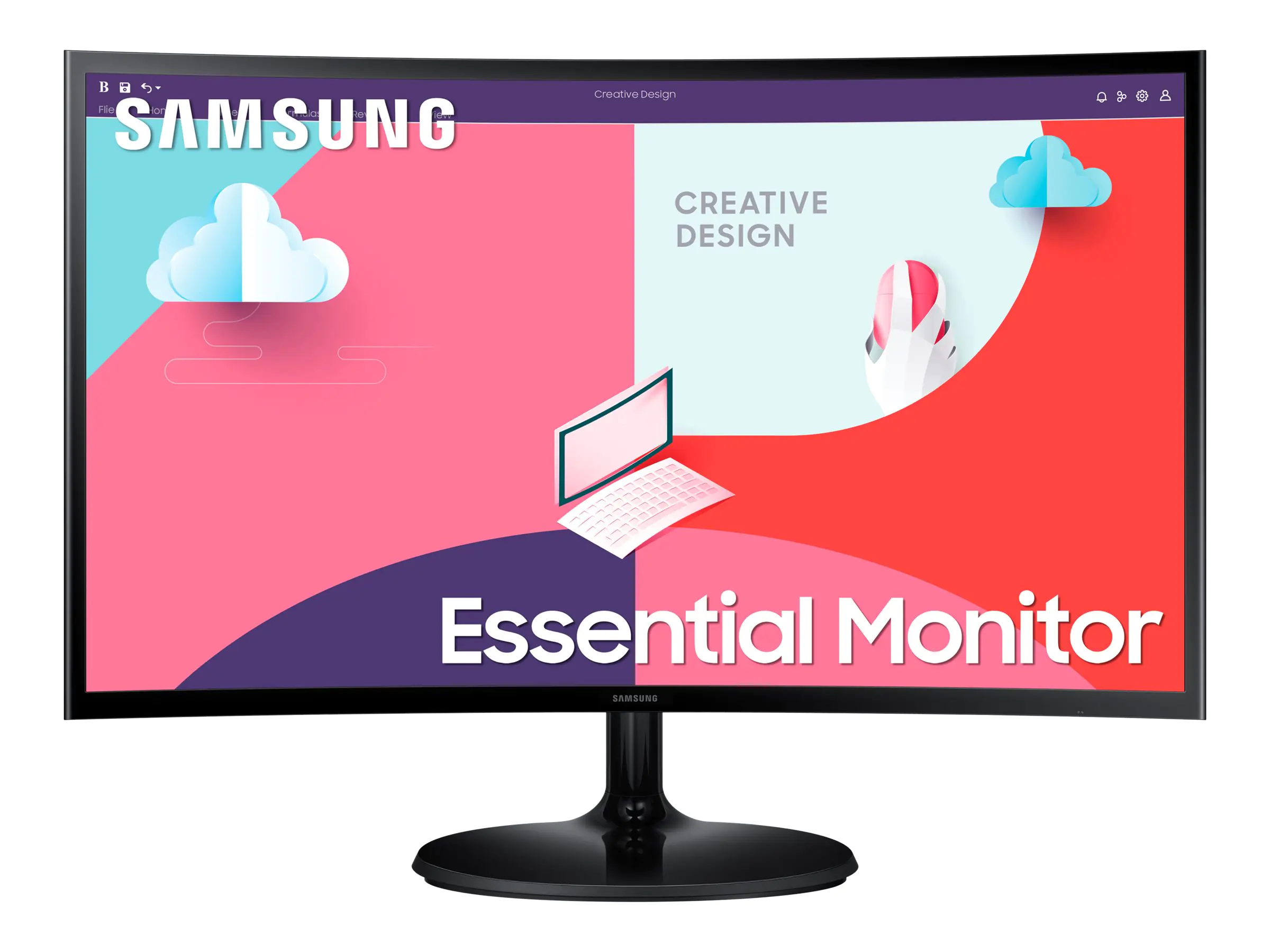 Samsung S27C364EAU - S36C Series - LED-Monitor - gebogen - 68 cm (27") - 1920 x 1080 Full HD (1080p) @ 75 Hz - VA - 250 cd/m² - 3000:1 - 4 ms - HDMI, VGA - Schwarz