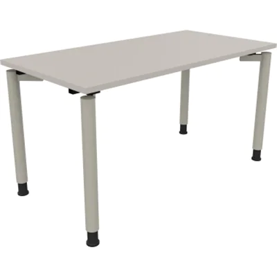 Schreibtisch Vierfuß Rundrohr B1400xT700xH680-820 si/Lichtgrau Schreibtisch Vierfuß Rundrohr B1400xT700xH680-820 si/Lichtgrau