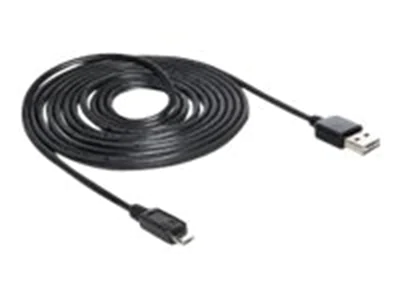 Delock EASY-USB - USB-Kabel - Micro-USB Typ B (M) zu USB (M) - USB 2.0 - 5 m - Schwarz Delock EASY-USB - USB-Kabel - Micro-USB Typ B (M) zu USB (M) - USB 2.0 - 5 m - Schwarz