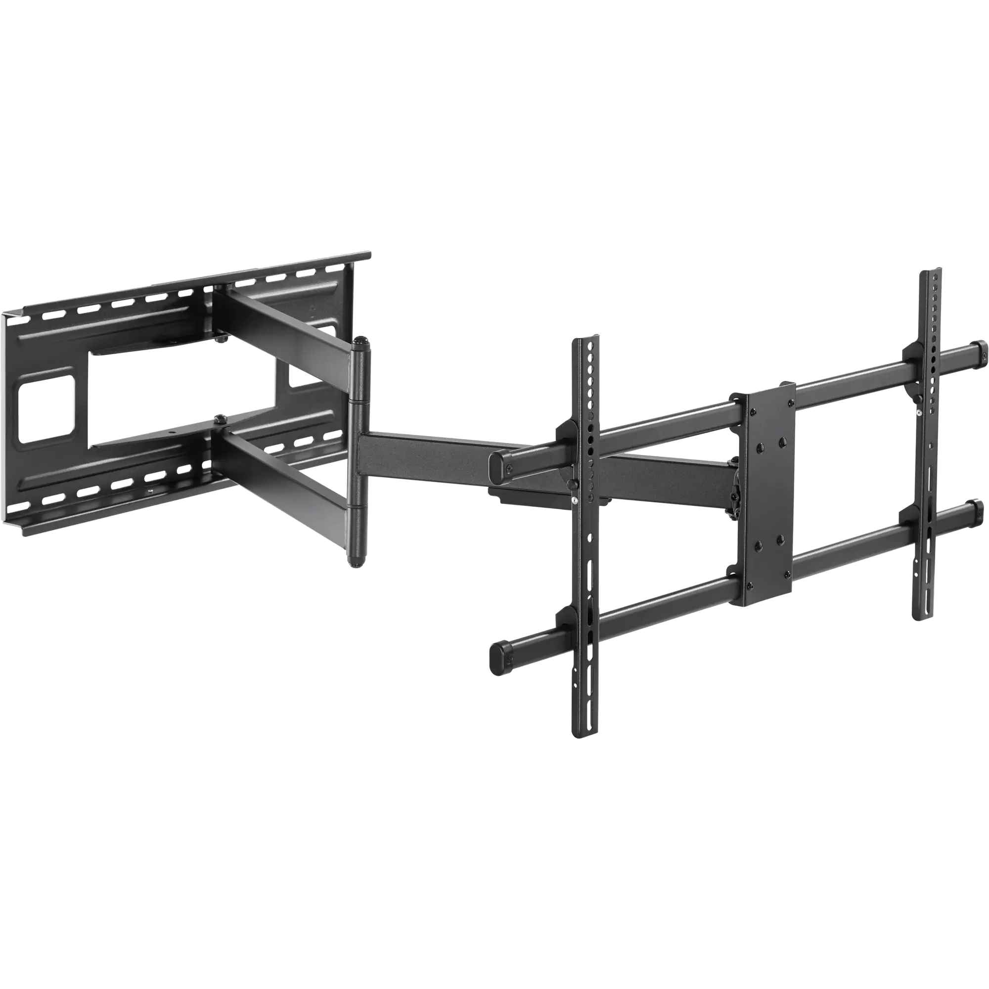 InLine - Befestigungskit (Gelenkarm, VESA-Adapter, fest angebrachte Wandhalterung) - vollbeweglicher einstellbarer Arm - für Flachbildschirm - XL, max. 50 kg - Stahl - Fine Texture Black - Bildschirmgröße: 109.2-203.2 cm (43"-80")