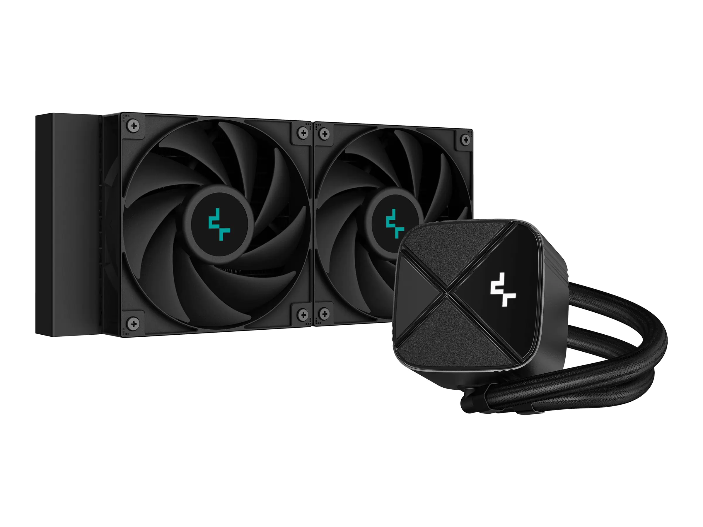 Deepcool LS520S Zero Dark 240mm all black Water Cooler 2x FC120 120mm PWM High Performance - AMD S
