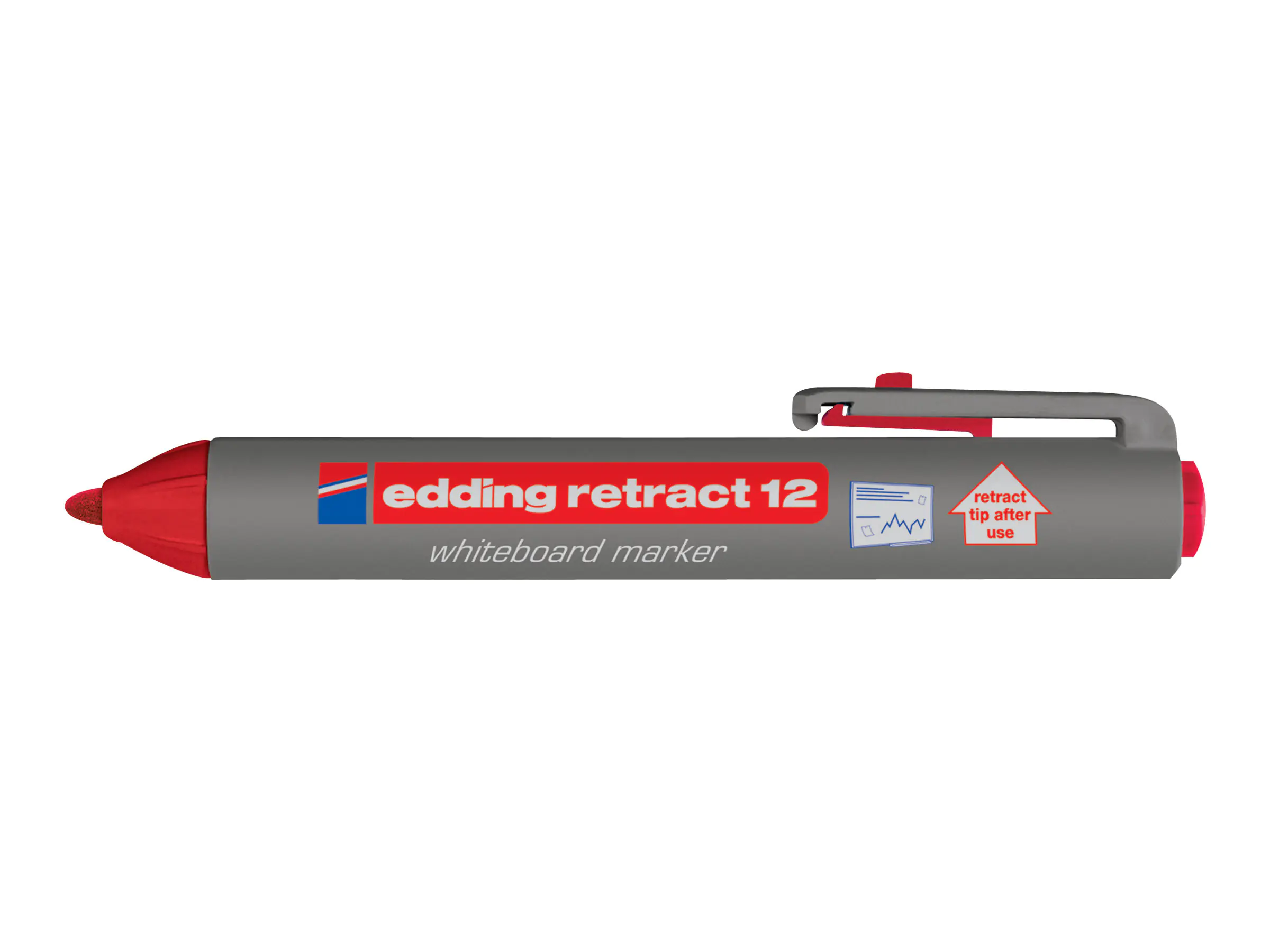 edding Boardmarker retract 12 4-12002 1,5-3mm Rundspitze rot
