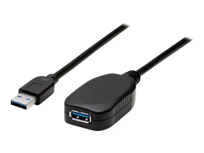 Manhattan USB-A to USB-A Extension Cable, 5m, Male to Female, Active, 5 Gbps (USB 3.2 Gen1 aka USB 3.0), Built In Repeater, Equivalent to Startech USB2AAEXT5M, SuperSpeed USB, Black, Three Year Warranty, Blister - USB-Verlängerungskabel - USB Typ A (M) zu Manhattan USB-A to USB-A Extension Cable, 5m, Male to Female, Active, 5 Gbps (USB 3.2 Gen1 aka USB 3.0), Built In Repeater, Equivalent to Startech USB2AAEXT5M, SuperSpeed USB, Black, Three Year Warranty, Blister - USB-Verlängerungskabel - USB Typ A (M) zu