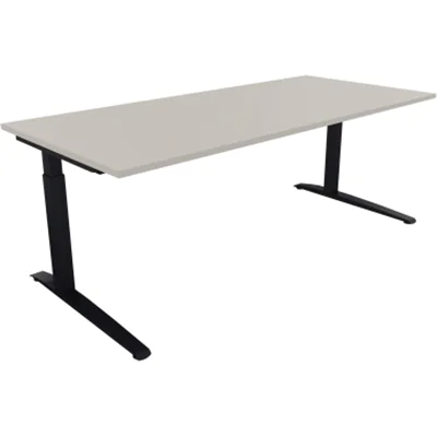 Schreibtisch Kufe Einzels. Quadrat B2000xT900xH650-850 an/Lichtgrau Schreibtisch Kufe Einzels. Quadrat B2000xT900xH650-850 an/Lichtgrau