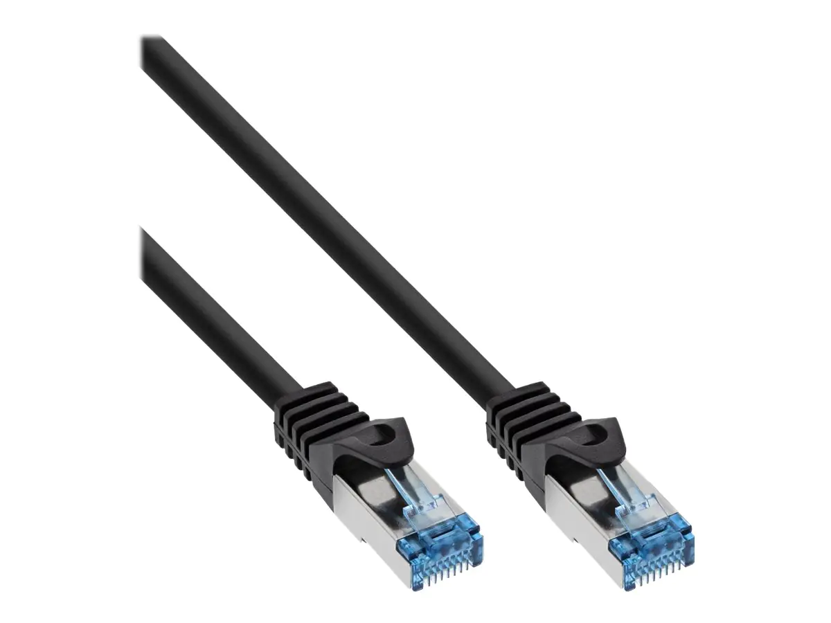 InLine - Patch-Kabel - RJ-45 (M) zu RJ-45 (M) - 7.5 m - SFTP, PiMF - CAT 6a - halogenfrei, rund - Schwarz