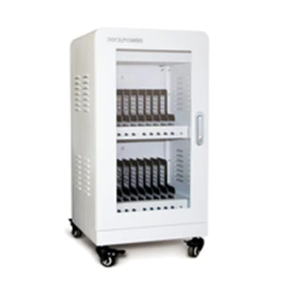 RealPower Power Station 20, Wagen zur Verwaltung tragbarer Geräte, Weiß, Flur, USB, Überspannung, Überhitzung, Kurzschluß, Schlüssel 306952