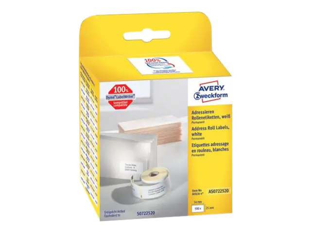 Avery Zweckform Papier - permanenter Klebstoff - weiß - 25 x 54 mm 500 Etikett(en) (1 Rolle(n) AS0722520