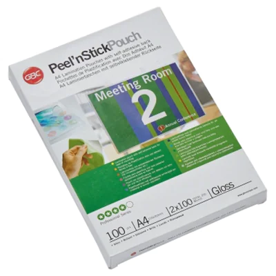 GBC Folientasche PeelnStickPouch 41666E DIN A4 100mic 100 St./Pack. GBC Folientasche PeelnStickPouch 41666E DIN A4 100mic 100 St./Pack.
