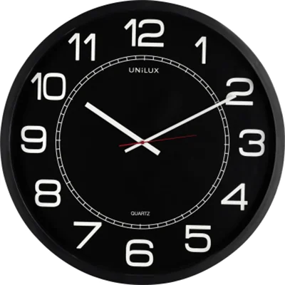 UNILUX Wanduhr Mega 400094568 57,5cm Kunststoff sw