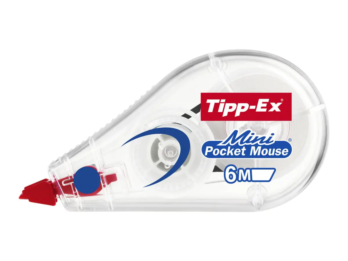 BIC Tipp-Ex Mini Pocket Mouse - Korrekturrolle - 5 mm x 6 m - transparenter Spender (Packung mit 10) 932564