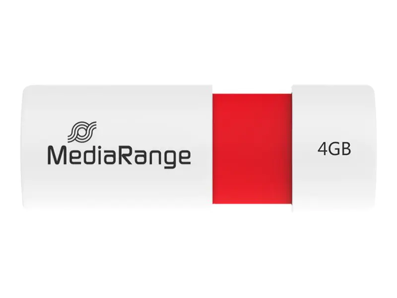 MediaRange - USB-Flash-Laufwerk - 4 GB - USB 2.0 - weiß, Rot MediaRange - USB-Flash-Laufwerk - 4 GB - USB 2.0 - weiß, Rot