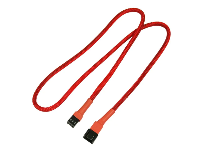 Nanoxia - Verlängerungskabel für Lüfterspannungsversorgung - 3 PIN Internal Power (W) zu 3 PIN Internal Power (M) - 60 cm - Rot