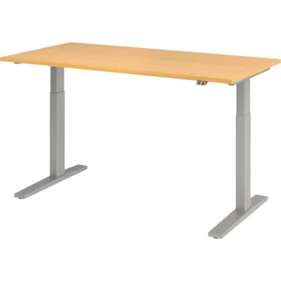 Hammerbacher Schreibt. VXMKA16/6/S el.160x80cm silber/buche Hammerbacher Schreibt. VXMKA16/6/S el.160x80cm silber/buche